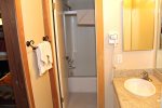 Mammoth Lakes Vacation Rental Chamonix 60 - Second Story Loft Bathroom with Granite